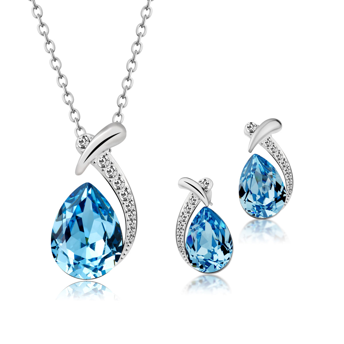 Gifts Are Blue Women's 4 PC Water Drop Jewelry Set