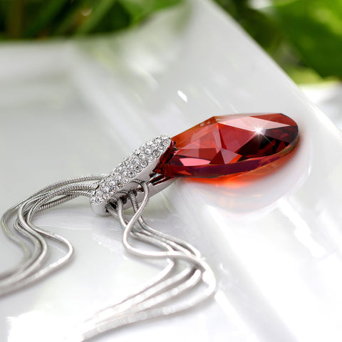 Red Crystal Garnet Necklace w/ Healing Stone Beads – Crystalline Dream