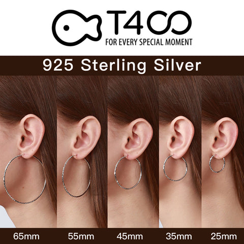 Hoop earrings small, Sterling Silver
