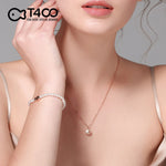 T400 Clownfish 18K Gold Pearl Diamond Rose Gold Necklaces for Women Love Gift
